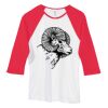 Bella Women's Baby Rib Contrast 3/4-Sleeve Raglan T-Shirt  Thumbnail