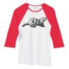 Bella Women's Baby Rib Contrast 3/4-Sleeve Raglan T-Shirt  Thumbnail