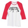 Bella Women's Baby Rib Contrast 3/4-Sleeve Raglan T-Shirt  Thumbnail