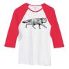 Bella Women's Baby Rib Contrast 3/4-Sleeve Raglan T-Shirt  Thumbnail