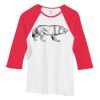 Bella Women's Baby Rib Contrast 3/4-Sleeve Raglan T-Shirt  Thumbnail