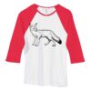 Bella Women's Baby Rib Contrast 3/4-Sleeve Raglan T-Shirt  Thumbnail