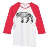 Bella Women's Baby Rib Contrast 3/4-Sleeve Raglan T-Shirt  Thumbnail