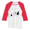 Bella Women's Baby Rib Contrast 3/4-Sleeve Raglan T-Shirt  Thumbnail