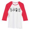 Bella Women's Baby Rib Contrast 3/4-Sleeve Raglan T-Shirt  Thumbnail