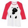 Bella Women's Baby Rib Contrast 3/4-Sleeve Raglan T-Shirt  Thumbnail