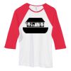 Bella Women's Baby Rib Contrast 3/4-Sleeve Raglan T-Shirt  Thumbnail