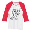 Bella Women's Baby Rib Contrast 3/4-Sleeve Raglan T-Shirt  Thumbnail