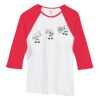 Bella Women's Baby Rib Contrast 3/4-Sleeve Raglan T-Shirt  Thumbnail