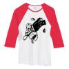 Bella Women's Baby Rib Contrast 3/4-Sleeve Raglan T-Shirt  Thumbnail