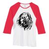 Bella Women's Baby Rib Contrast 3/4-Sleeve Raglan T-Shirt  Thumbnail