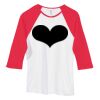 Bella Women's Baby Rib Contrast 3/4-Sleeve Raglan T-Shirt  Thumbnail