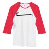 Bella Women's Baby Rib Contrast 3/4-Sleeve Raglan T-Shirt  Thumbnail