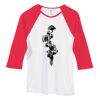 Bella Women's Baby Rib Contrast 3/4-Sleeve Raglan T-Shirt  Thumbnail