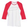 Bella Women's Baby Rib Contrast 3/4-Sleeve Raglan T-Shirt  Thumbnail