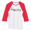 Bella Women's Baby Rib Contrast 3/4-Sleeve Raglan T-Shirt  Thumbnail