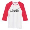 Bella Women's Baby Rib Contrast 3/4-Sleeve Raglan T-Shirt  Thumbnail