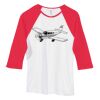 Bella Women's Baby Rib Contrast 3/4-Sleeve Raglan T-Shirt  Thumbnail