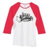 Bella Women's Baby Rib Contrast 3/4-Sleeve Raglan T-Shirt  Thumbnail