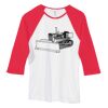 Bella Women's Baby Rib Contrast 3/4-Sleeve Raglan T-Shirt  Thumbnail