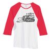 Bella Women's Baby Rib Contrast 3/4-Sleeve Raglan T-Shirt  Thumbnail