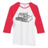 Bella Women's Baby Rib Contrast 3/4-Sleeve Raglan T-Shirt  Thumbnail