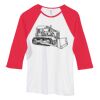 Bella Women's Baby Rib Contrast 3/4-Sleeve Raglan T-Shirt  Thumbnail