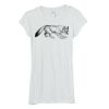 Bella Women's Sheer Rib Longer-Length T-Shirt Thumbnail